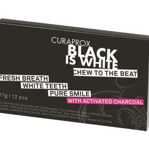 Gumy wybielające Curaprox Black Is White z aktywnym węglem 12 szt.