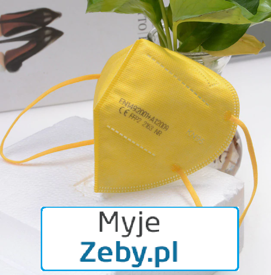 Maska ochronna KN95 z filtrem FFP2 1 szt. kolor żółty