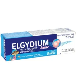 ELGYDIUM Junior pasta do zębów dla dzieci o smaku gumy do żucia 7-12 lat 50ml