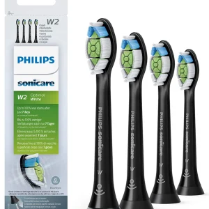 Końcówki  Philips Sonicare W2 Optimal White HX6064/11 kolor czarny (4szt.)