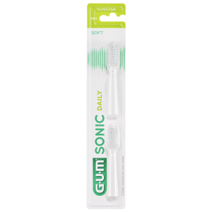 Końcówki do szczoteczki GUM Sonic Daily soft białe