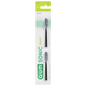 Końcówki do szczoteczki GUM Sonic Daily soft czarne