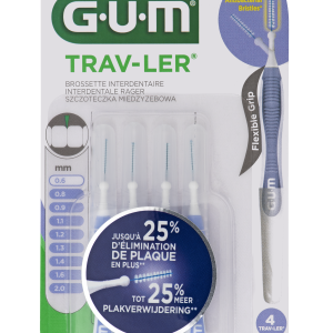 Szczoteczka międzyzębowa GUM Trav-Ler ISO 0, 0.6mm 4 szt.
