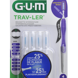 Szczoteczka międzyzębowa GUM Trav-Ler ISO 3, 1.2mm 4 szt.