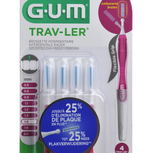 Szczoteczka międzyzębowa GUM Trav-Ler ISO 4, 1.4mm 4 szt.