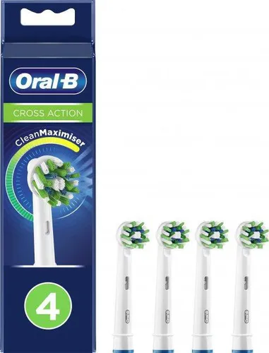 Końcówki Oral-B Cross Action Clean Maximiser EB50RB białe 4 szt.