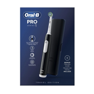 Szczoteczka elektryczna Braun Oral-B PRO Series 1 Travel Edition czarna z etui podróżnym