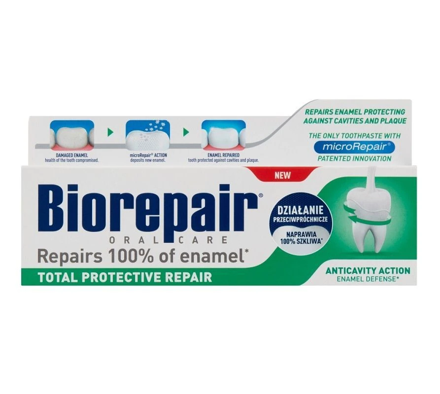 Biorepair Pełna Ochrona - pasta do zębów z cząsteczkami Microrepair naprawiająca powierzchnie szkliwa 75 ml