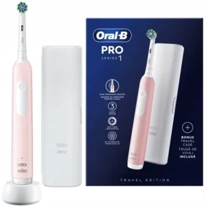 Szczoteczka Braun Oral-B PRO Series 1 Travel Edition różowa z etui podróżnym