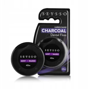 Seysso Carbon - Czarna nić dentystyczna z aktywnym węglem 40 m