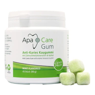 Apacare Gum BOX - gumy do żucia z ksylitolem i wapniem - 45 sztuk