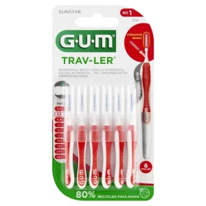 Szczoteczka międzyzębowa GUM Trav-Ler ISO 1, 0.8mm 6 szt.