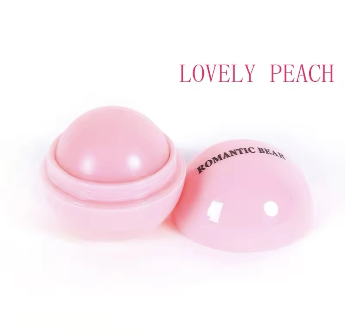 Romantic Bear - nawilżający balsam do ust Pink - Brzoskwinia