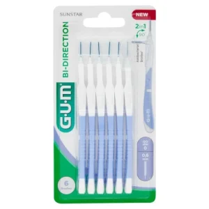 Szczoteczki międzyzębowe z chlorheksydyną GUM BI-DIRECTION - 0,6mm 6 szt.