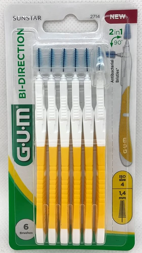 Szczoteczki międzyzębowe z chlorheksydyną GUM BI-DIRECTION - 1,4 mm 6 szt.