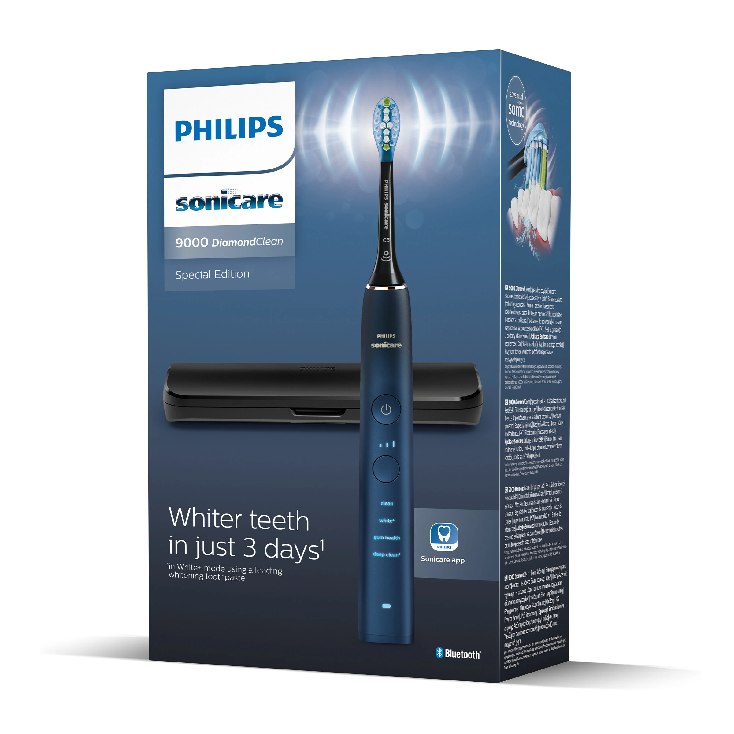 Szczoteczka soniczna  PHILIPS Sonicare Diamond Clean 9000 HX9911/88 z etui podróżnym granatowa