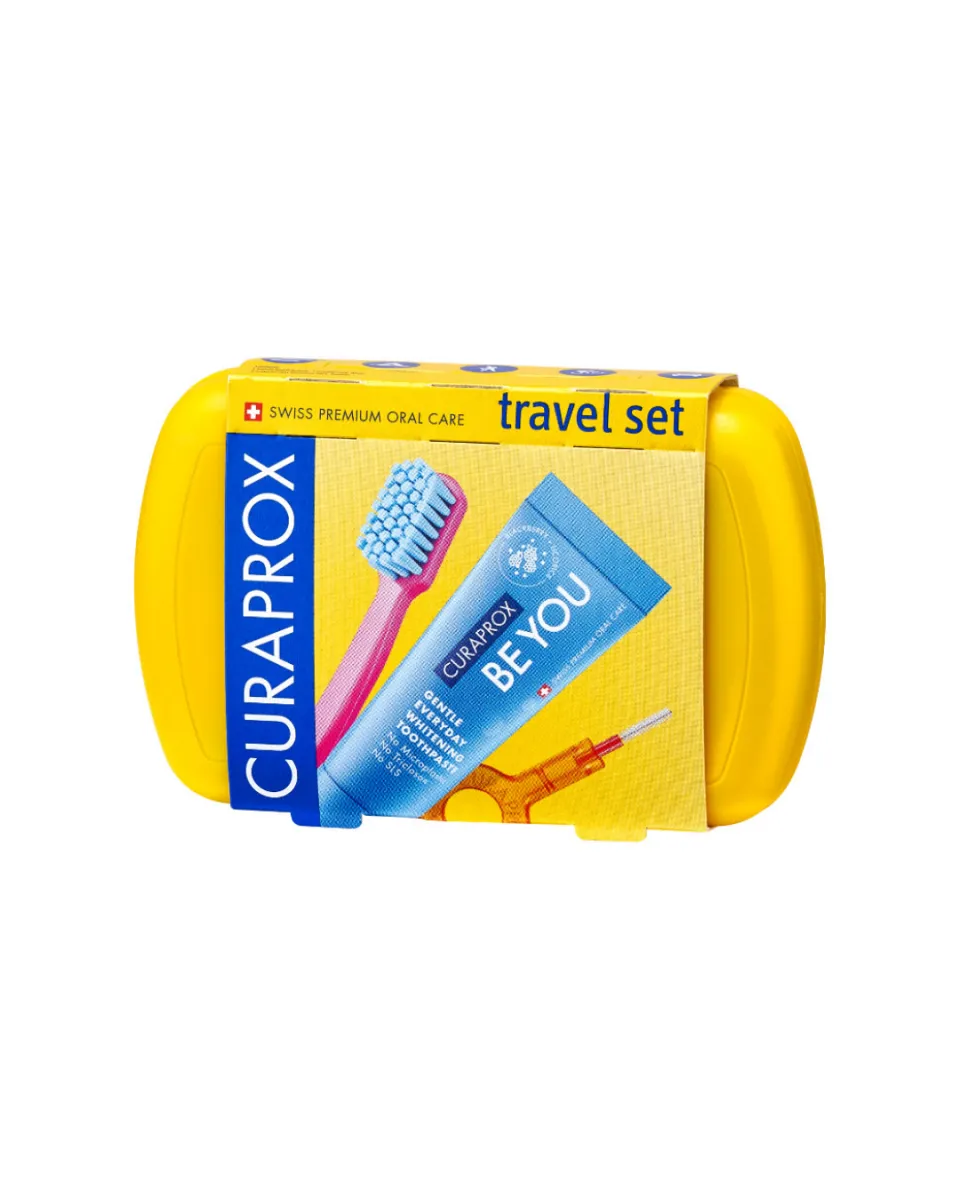 Curaprox Travel Set Be You - zestaw podróżny - żółty