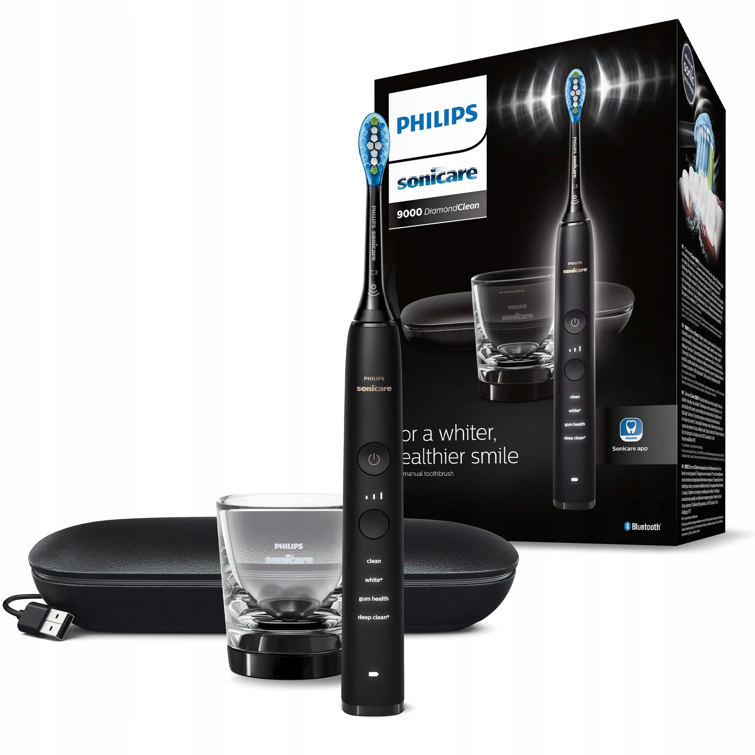 Szczoteczka soniczna Philips Sonicare DiamondClean 9000 HX9911/88 - black z etui