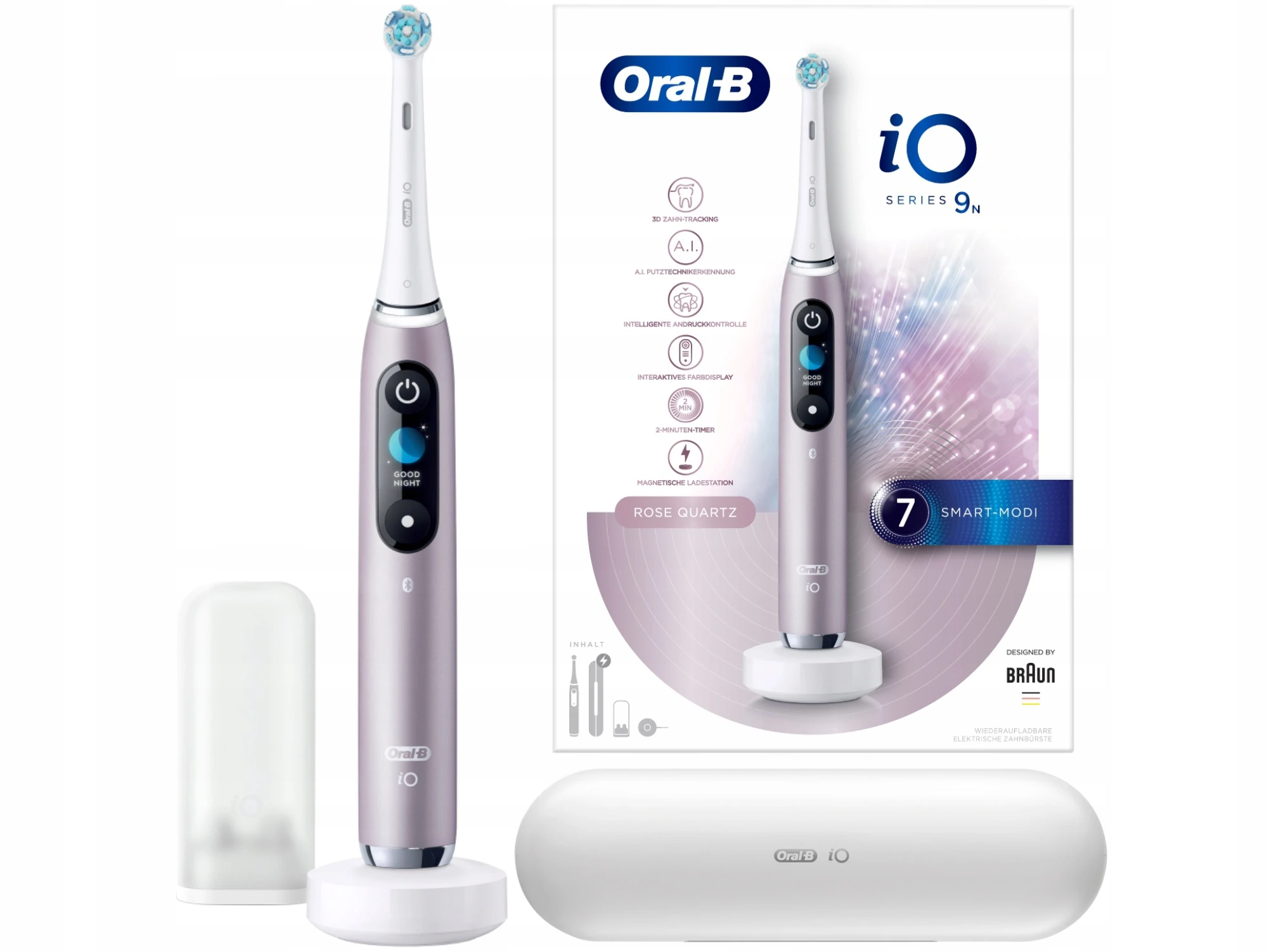 Oral-B  Magnetyczna Szczoteczka do zębów  Series 9N różowa - ROSE QARTZ