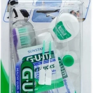 GUM Travel-Kit 4w1 Zestaw podróżny do higieny jamy ustnej