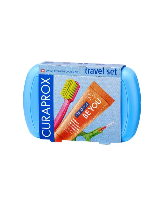 Curaprox Travel Set Be You - zestaw podróżny - niebieski
