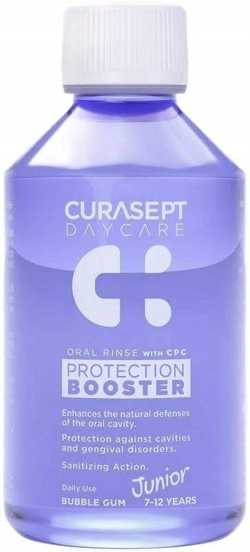 CURASEPT  Junior Płyn do płukania ust dla dzieci 7+ lat - Guma do żucia - 250ml