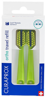 Końcówki Curaprox 5460 Ortho Travel Refill - 2szt. zielone