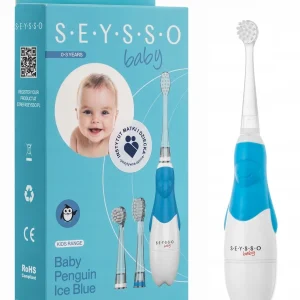 SEYSSO KIDS BABY PENGUIN ICE BLUE Szczoteczka Soniczna dla Dzieci 0-3 lata