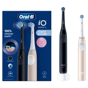 Szczoteczki magnetyczne Oral-B iO2 DUO bez etui - Czarna i Różowa