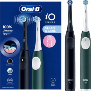 Szczoteczki magnetyczne Oral-B iO2 DUO bez etui - Czarna i Zielona