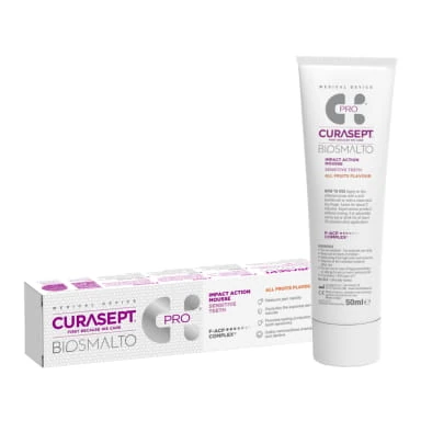 Mus Curasept Biosmalto Sensitive do jamy ustnej - smak tutti-frutti - 50ml