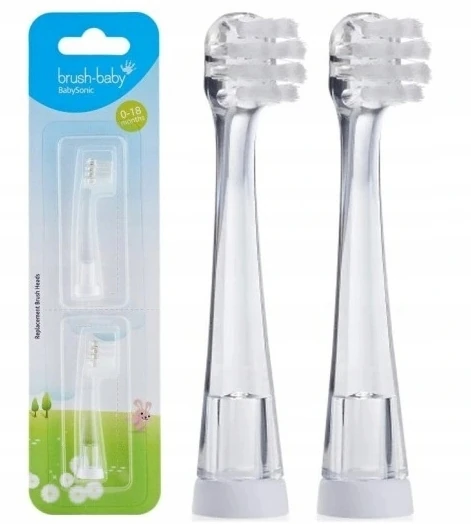 BRUSH-BABY BabySonic Końcówki do szczoteczki sonicznej 0-18 msc - 2 sztuki