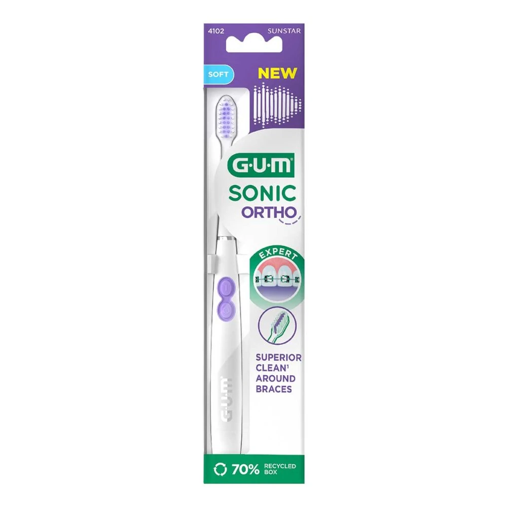 GUM SONIC Ortho szczoteczka ortodontyczna z wibracją soniczną