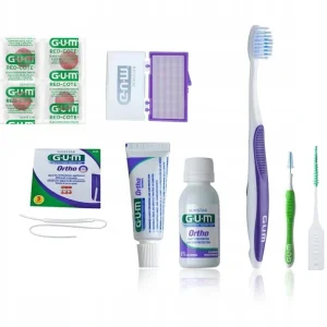 GUM ORTHO Zestaw ortodontyczny - 8 elementów
