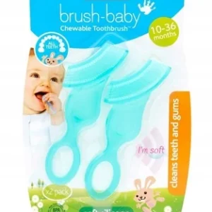 BRUSH-BABY Chewable Toothbrush gryzak dla dzieci 10-36 miesięcy - 2 sztuki