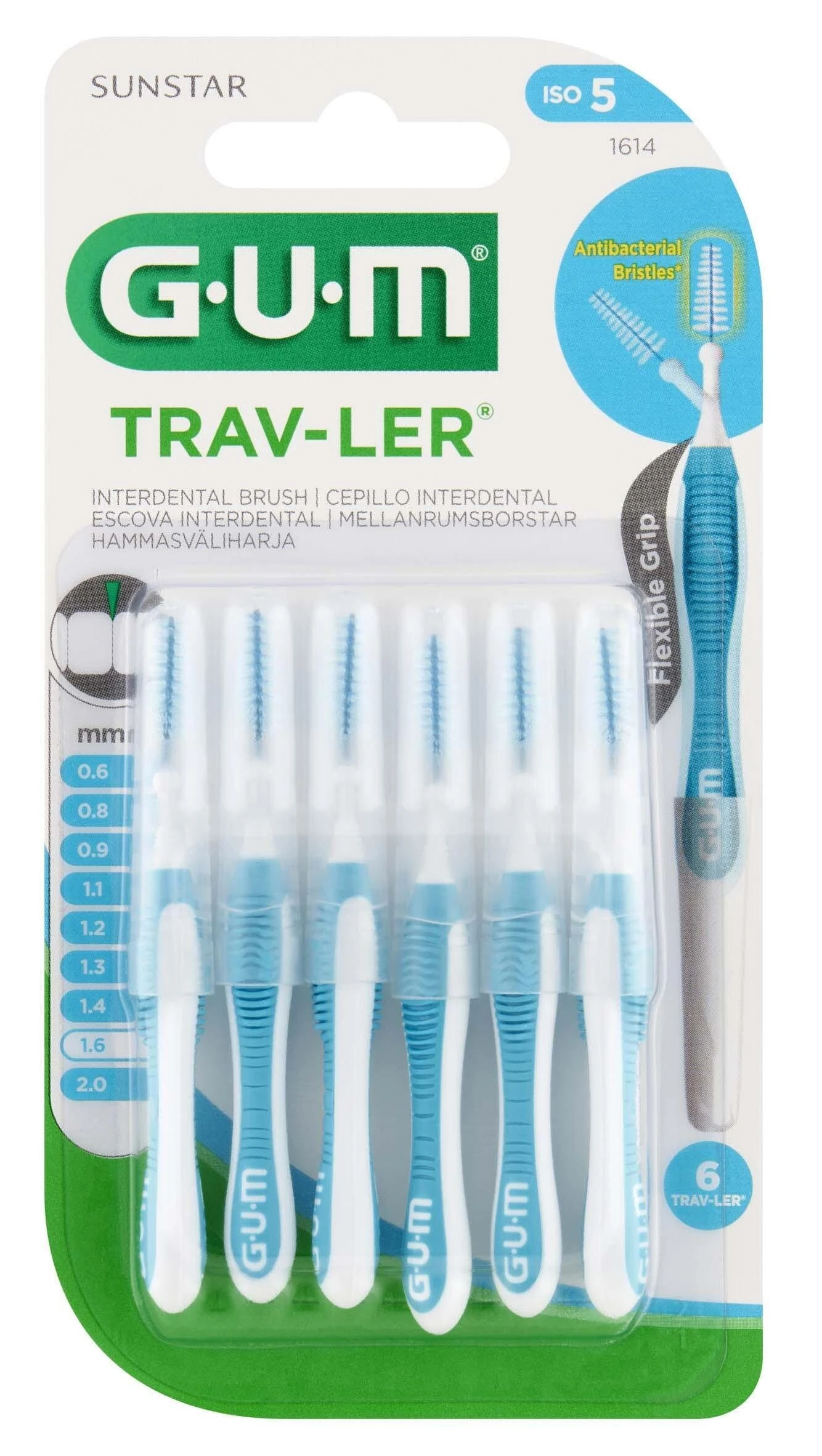 Szczoteczka Międzyzębowa GUM Trav-Ler 1,6 mm - 6 szt.