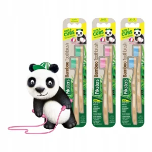 PIKSTERS Bamboo Szczoteczka dla dzieci 2-pack