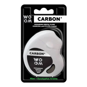 Czarna Nić Dentystyczna Woom CARBON+ z aktywnym węglem 30 m