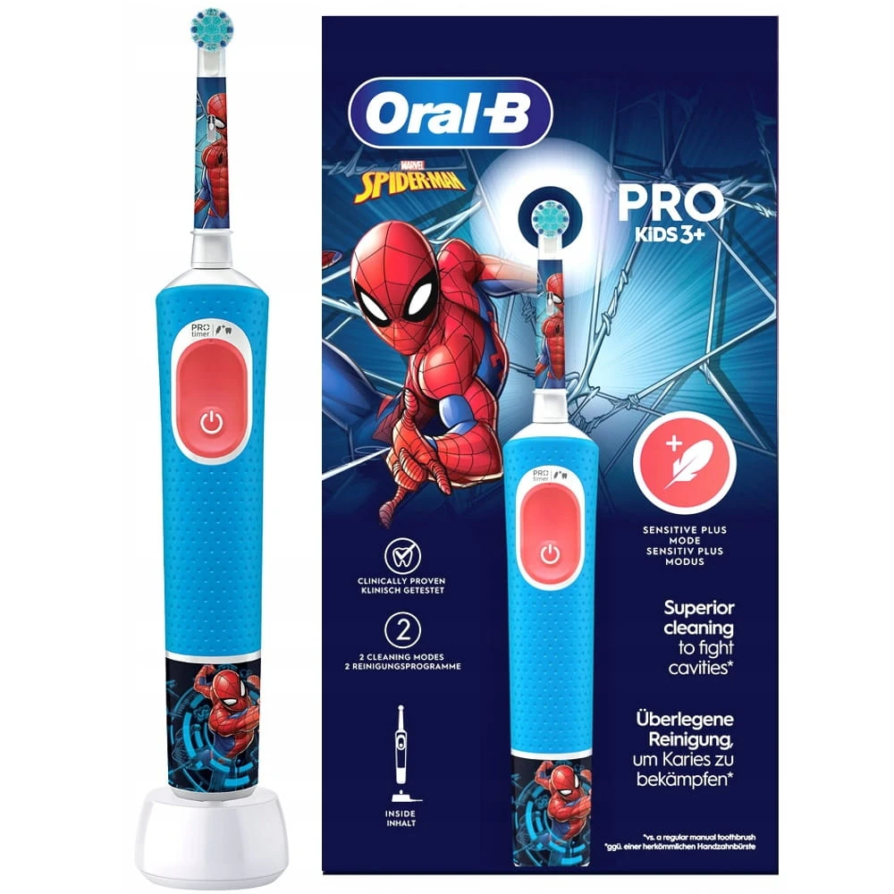Zestaw Spiderman Szczoteczka Braun Oral-B PRO Kids 3 + Końcówki EB10S 2 sztuki