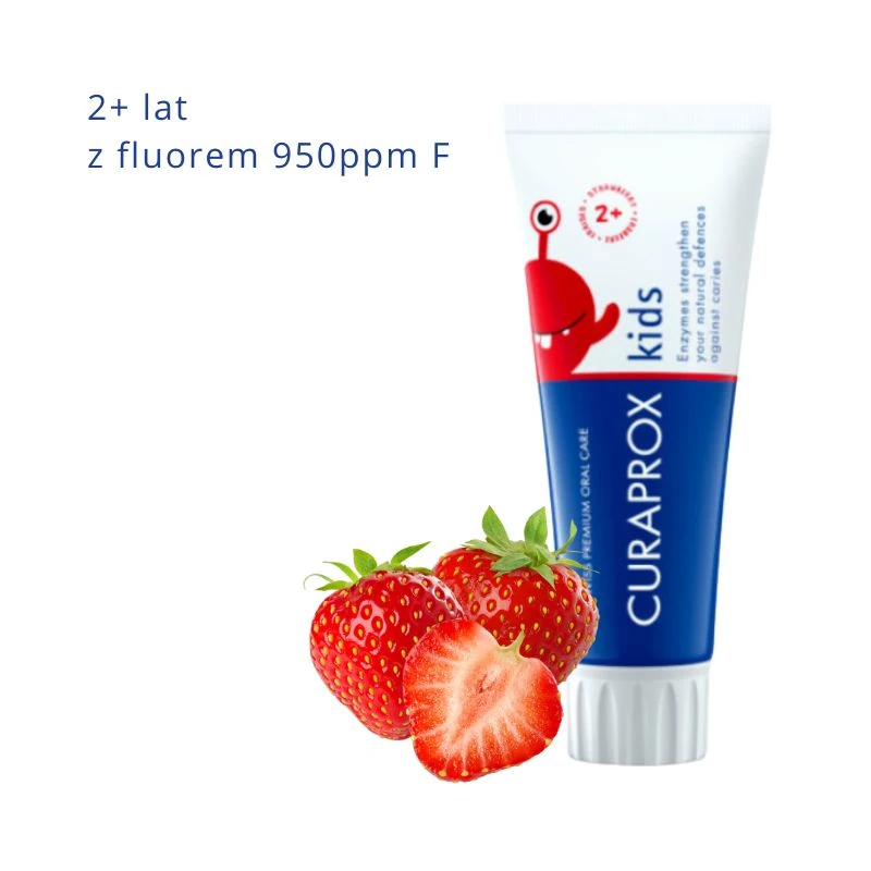 Pasta Curaprox Kids truskawka z fluorem 950ppm 10ml ( mini)