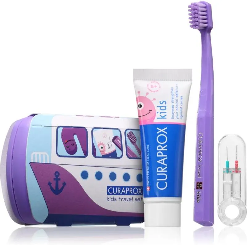 Curapox Travel Set Kids zestaw podróżny -fiolet