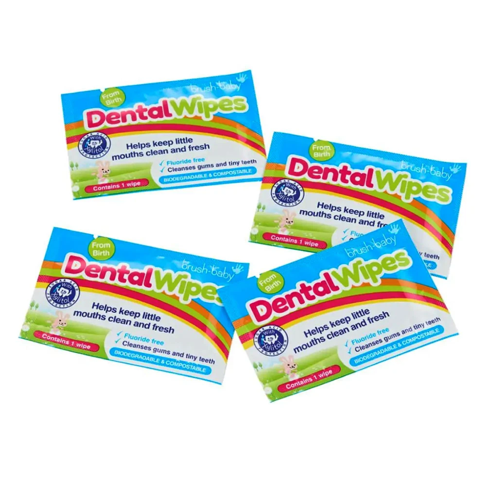 Brush-Baby Dental Wipes chusteczki do higieny zębów i dziąseł, 0-16 miesięcy, 28 sztuk