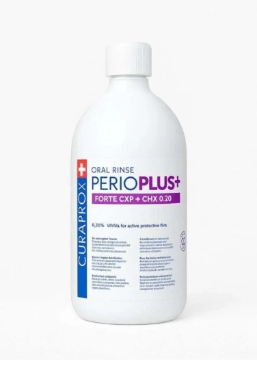 Curaprox Perio Plus Forte – silny płyn do płukania jamy ustnej z CHX 0,2% i CITROX – 100 ml