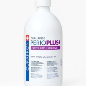 Curaprox Perio Plus Forte – silny płyn do płukania jamy ustnej z CHX 0,2% i CITROX – 900 ml