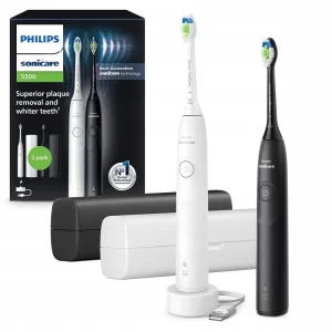 Szczoteczki soniczne Philips Sonicare 5300 HX7701/01 zestaw czarny/biały
