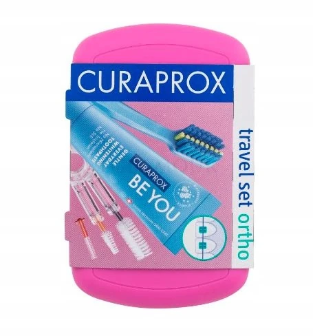 Curaprox Travel Set Ortho  Zestaw podróżny Różowy